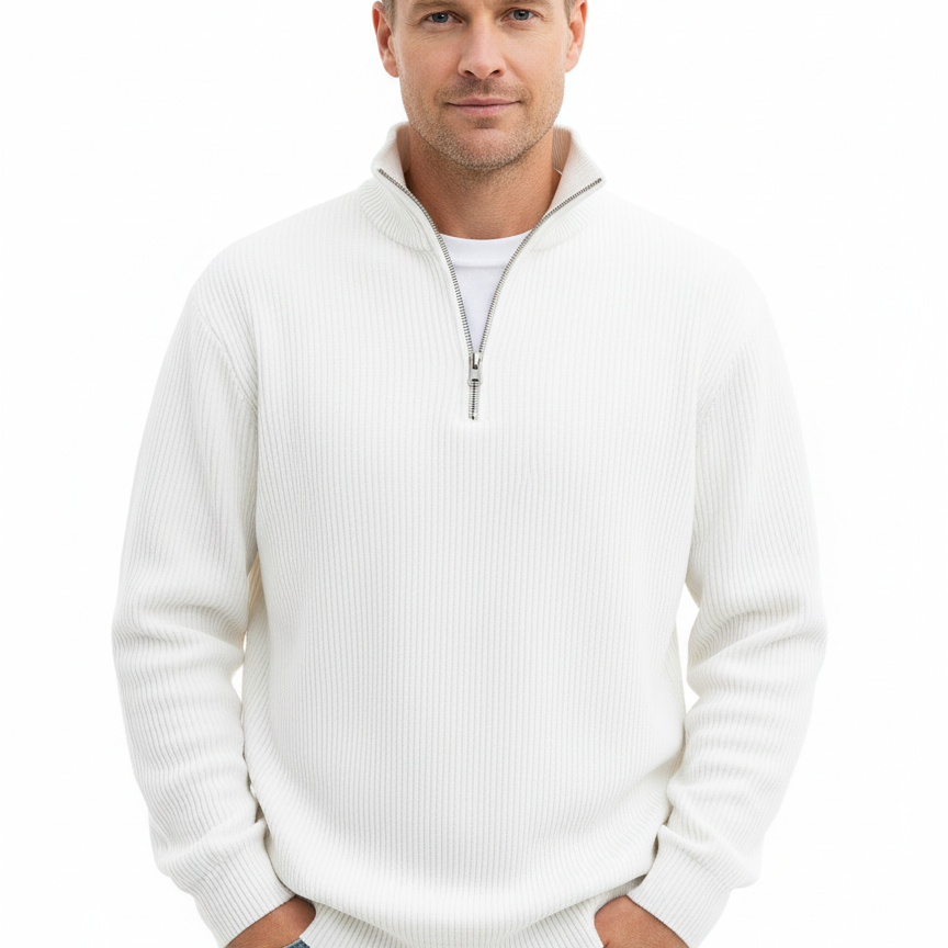 Sander - Pullover Half-Zip Knit Sweater